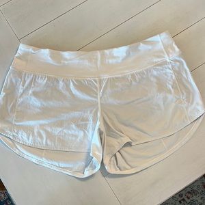 Lululemon Speed Up shorts, white, size 14